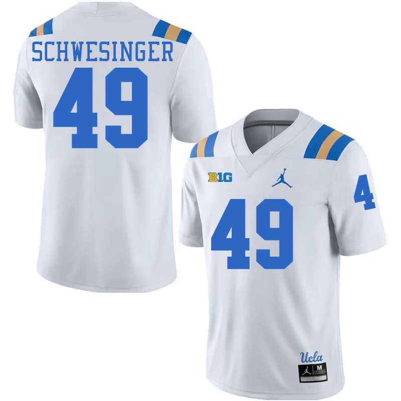 UCLA Bruins #49 Carson Schwesinger Big 10 Conference College Football Jerseys Stitched Sale-White